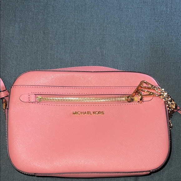 Michael Kors Jet Set Large Saffiano Leather Crossbody Bag - Picture 1 of 7